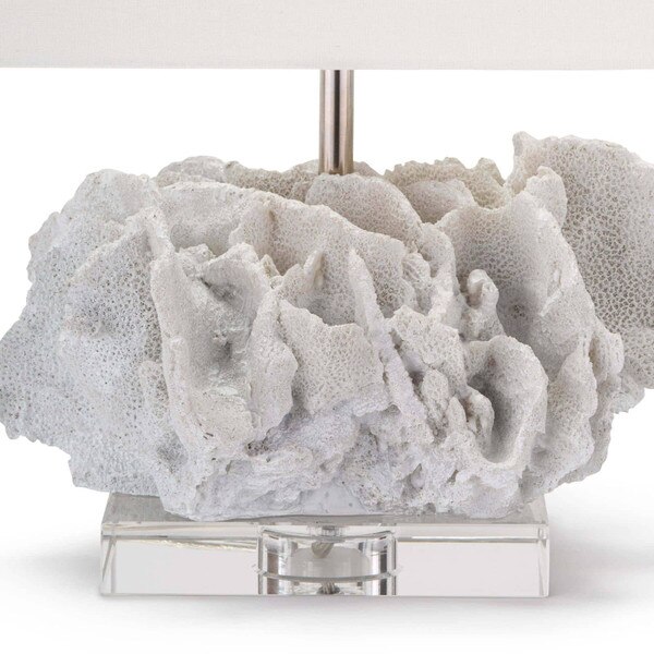 resin base of white coral table lamp